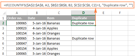 excel for mac formula to find duplicates